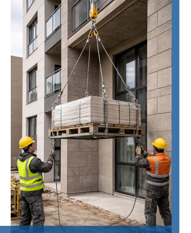 Подъем керамогранита на этаж в Усинске от 3583 р. | ВЫСОТНИК-Снс