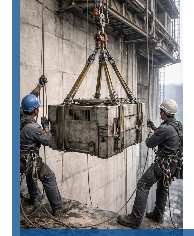 Такелажные работы на высоте, подъем и монтаж грузов в Усинске