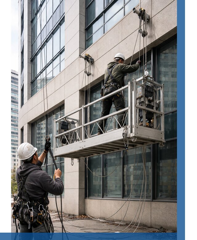 Монтаж и подъем фасадной люльки в Усинске от 12286 р. | ВЫСОТНИК-Снс