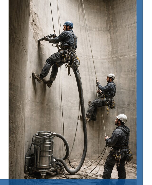 Зачистка силосов в Усинске от 4607 р. Договор и смета ВЫСОТНИК-Снс