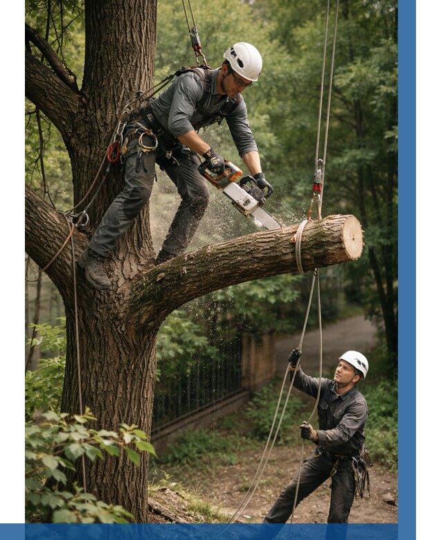 Спил деревьев альпинистами в Усинске от 8190 р. | ВЫСОТНИК-Снс