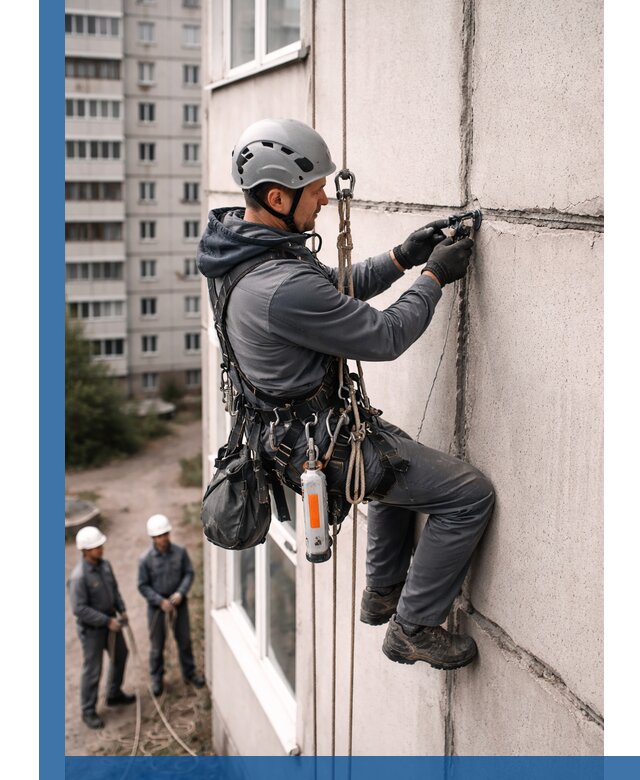 Обследование межпанельных швов и герметизация в Усинске