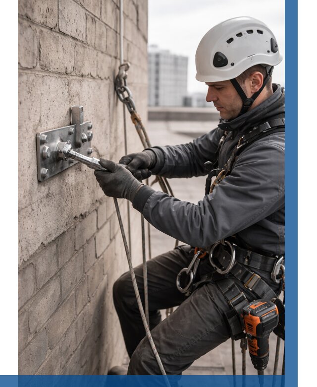 Установка анкерных точек в Усинске от 3583 р. | ВЫСОТНИК-Снс