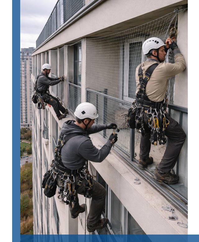 Профессиональный монтаж защитной сетки от птиц в Усинске